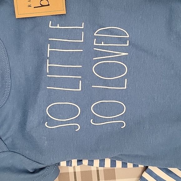 Rae Dunn baby 6 - 9 month So Little So Loved 3 Piece Set - Picture 2 of 3